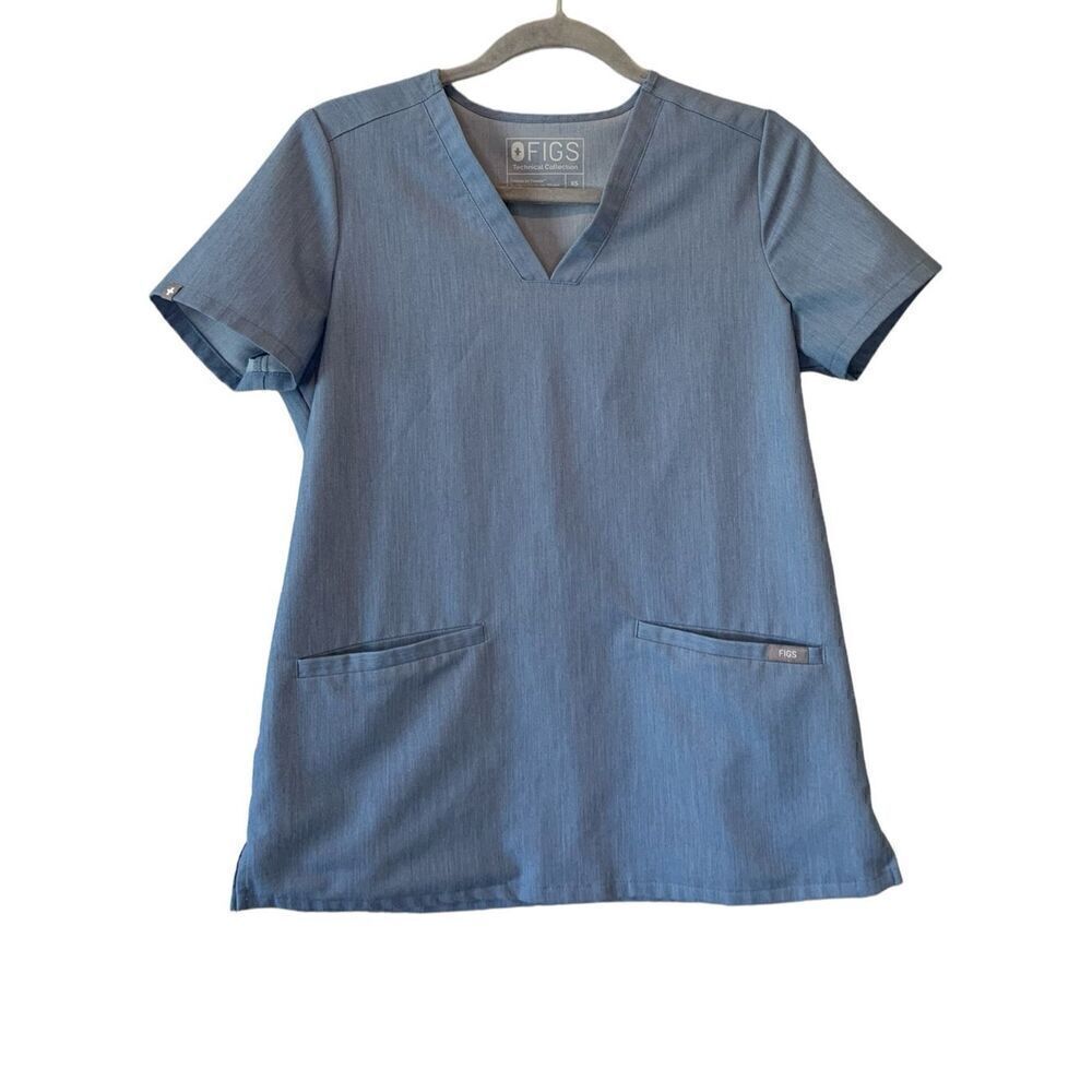 FIGS Casma Three-Pocket Scrub Top Womens Scrubs Size X-Small Gray FW1100